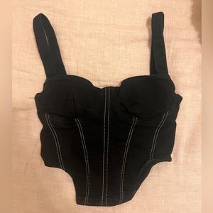 Zara black corset top